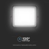 REFLECTOR CU INCARCARE SOLARA 10W 800LM 6400K - NEGRU