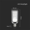 Lampa Iluminat Stradal LED V-TAC, 30W, 2505 lm, Lumina Neagra 4000K, IP65, Carcasa Aluminiu Gri Lampa Iluminat Stradal LED V-TAC, 30W, 2505 lm, Lumina Neagra 4000K, IP65, Carcasa Aluminiu Gri