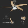 VENTILATOR TAVAN 60W CU ILUMINAT - ARGINTIU/LEMN VENTILATOR TAVAN 60W CU ILUMINAT - ARGINTIU/LEMN