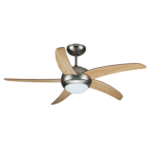 VENTILATOR TAVAN 60W CU ILUMINAT - ARGINTIU/LEMN VENTILATOR TAVAN 60W CU ILUMINAT - ARGINTIU/LEMN