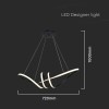 CANDELABRU LED 24W 3000K 72X30X100CM - NEGRU