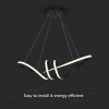 CANDELABRU LED 24W 3000K 72X30X100CM - NEGRU