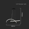 CANDELABRU LED 20W 3000K 50X100CM - NEGRU