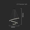 CANDELABRU LED 32W 3000K 60X40X100CM - NEGRU