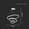 CANDELABRU LED 32W 3000K 60X40X100CM - ALB