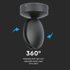 CORP ILUMINAT LED 7W IP65 3000K - NEGRU
