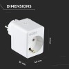 Adaptor mini smart cu wi-fi incorporat - 2000w, compatibil cu alexa și google home Adaptor mini smart cu wi-fi incorporat - 2000w, compatibil cu alexa și google home