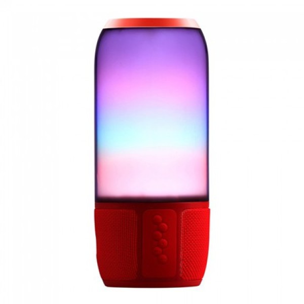 BOXA BLUETOOTH 2X3W USB/MSD/AUX ILUMINATA LED RGB - ROSU