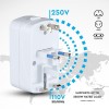 Adaptor universal priza uk, us, eu cu protectie si 2usb 2.1a