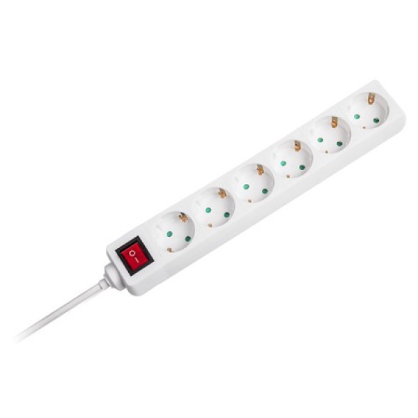 PRELUNGITOR 6 CAI CU INTRERUPATOR 1.5M( 3G1.5MM2) ALB PRELUNGITOR 6 CAI CU INTRERUPATOR 1.5M( 3G1.5MM2) ALB