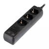 PRELUNGITOR 3 CAI + 2USB 1.5M(3G1.5MM2) NEGRU