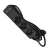 PRELUNGITOR 3 CAI + 2USB 5M(3G1.5MM2) NEGRU