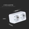 Adaptor 2 prize 2x16a max 2300w - adaptor schuko de calitate Adaptor 2 prize 2x16a max 2300w - adaptor schuko de calitate