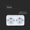 Adaptor 2 prize 2x16a max 2300w - adaptor schuko de calitate Adaptor 2 prize 2x16a max 2300w - adaptor schuko de calitate
