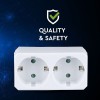 Adaptor 2 prize 2x16a max 2300w - adaptor schuko de calitate Adaptor 2 prize 2x16a max 2300w - adaptor schuko de calitate
