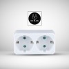 Adaptor 2 prize 2x16a max 2300w - adaptor schuko de calitate Adaptor 2 prize 2x16a max 2300w - adaptor schuko de calitate