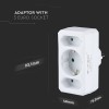 Adaptor 3 prize 2x2.5a si 1x16a max 3680w - usoare si eficiente Adaptor 3 prize 2x2.5a si 1x16a max 3680w - usoare si eficiente