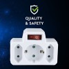 Adaptor 3 prize cu intrerupator 16a max 3680w Adaptor 3 prize cu intrerupator 16a max 3680w
