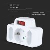 Adaptor 3 prize cu intrerupator 16a max 3680w Adaptor 3 prize cu intrerupator 16a max 3680w