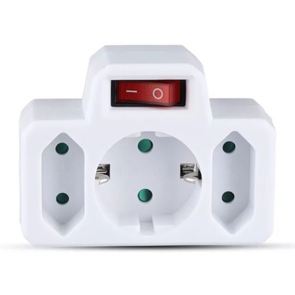 Adaptor 3 prize cu intrerupator 16a max 3680w Adaptor 3 prize cu intrerupator 16a max 3680w