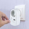 Adaptor priza 16a 3680w cu 2 usb 2.1a, alb