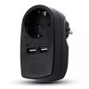 Adaptor priza 16a 3680w cu usb 2.1a, negru