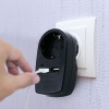 Adaptor priza 16a 3680w cu usb 2.1a, negru