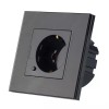 PRIZA SMART SIMPLA 16A CU RAMA DIN STICLA , NEGRU PRIZA SMART SIMPLA 16A CU RAMA DIN STICLA , NEGRU
