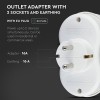 Adaptor 3 prize 3x16a max 3680w - adaptor priză cu protecție ip20 Adaptor 3 prize 3x16a max 3680w - adaptor priză cu protecție ip20