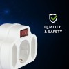 Adaptor 3 prize cu intrerupator 3x16a max 3500w