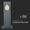 STALP EXTERIOR CU PRIZA 2 CAI  IP44