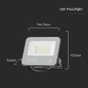 REFLECTOR LED SMD 30W 185LM/W 6500K IP65  CIP SAMSUNG - NEGRU/GRI