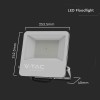 REFLECTOR LED SMD 100W 185LM/W 6500K IP65  CIP SAMSUNG - NEGRU/GRI