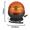 GIROFAR LED BAZA MAGNETICA 12/24V 20W LUMINA PORTOCALIE