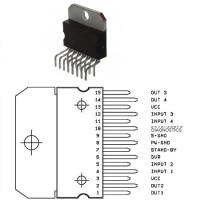 Amplificator audio auto 2/4 canale 2x35w - performanță premium
