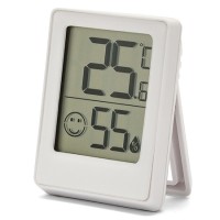 Termometru digital cu higrometru compact, afișaj mare, suport rotativ