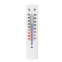 Termometru de interior/exterior velamp, 20cm, plastic alb, -40 la +50°c