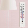 Termometru de interior/exterior velamp, 20cm, plastic alb, -40 la +50°c