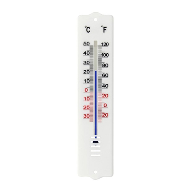 Termometru de interior/exterior velamp, 20cm, plastic alb, -40 la +50°c