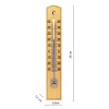 Termometru de interior/exterior velamp 20cm din lemn elegant pentru utilizare versatilă Termometru de interior/exterior velamp 20cm din lemn elegant pentru utilizare versatilă