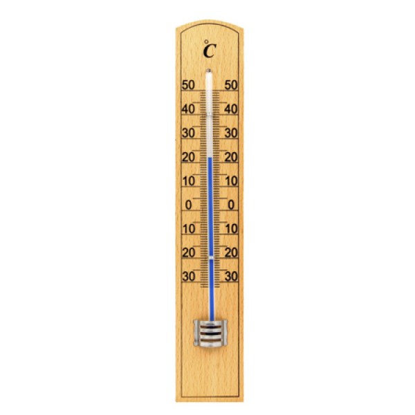 Termometru de interior/exterior velamp 20cm din lemn elegant pentru utilizare versatilă Termometru de interior/exterior velamp 20cm din lemn elegant pentru utilizare versatilă