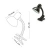 LAMPA CU PRINDERE TIP CLAMA CU SOCLU E27 - NEGRU