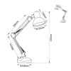 LAMPA BIROU SOCLU E27 REGLABIL  - ALB
