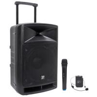 BOXA PORTABILA 12''/30CM + TWEETER 250W BT/USB/FM/SD + 2MIC VHF