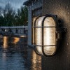 LAMPA DE PERETE/TAVAN CU SOCLU E27 IP44  - NEGRU