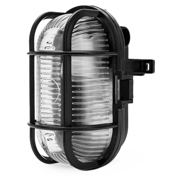 LAMPA DE PERETE/TAVAN CU SOCLU E27 IP44  - NEGRU
