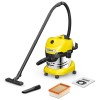 Aspirator umed/uscat wd 4 karcher - 1000w, 20l oțel inoxidabil