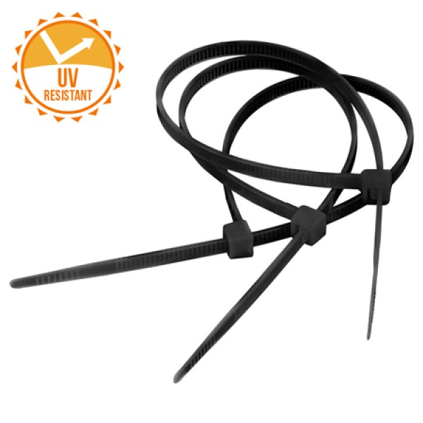 FASETE REZISTENTE UV 4.8X400MM NEGRE SET 100B