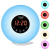 Ceas desteptator si lampa de veghe Adler, Simulare rasarit/apus, Radio FM, 6 Culori ambientale, Sunete din natura, multicolor