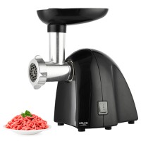 Masina electrica de tocat carne Adler, Putere maxima 1800W, 3 Site tocare, Palnie pentru carnati, Functie Reverse